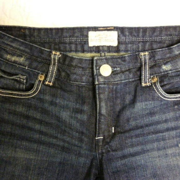 Aeropostale Distressed Cuffed Jean Shorts sz 3/4 - Picture 2 of 6